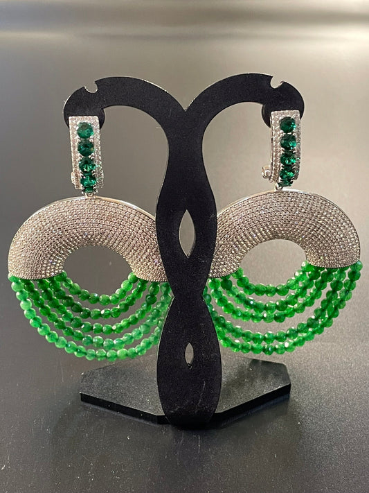 Green Celebrity Earrings